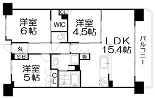 パークホームズLaLa門真の物件間取画像